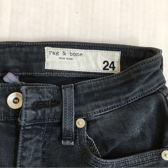 Rag & Bone Cate Zip Cuff Ankle Skinny Jeans in Minna Size 24 - Picture 9 of 11